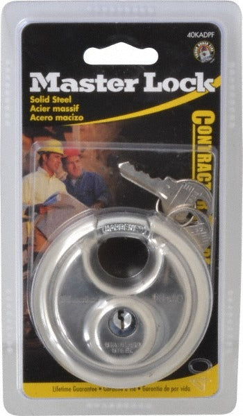 MASTER LOCK Master Lock 40KADPF-0452 Shielded Disk Padlock 2.75in
