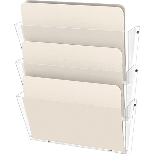DEFLECTO Deflecto DEF63601RT Clear Wall Pockets Pack of 3