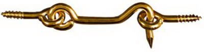 NATIONAL HARDWARE National Mfg N118-117 Solid Brass Hook Eye 2 Inches 10 Pack