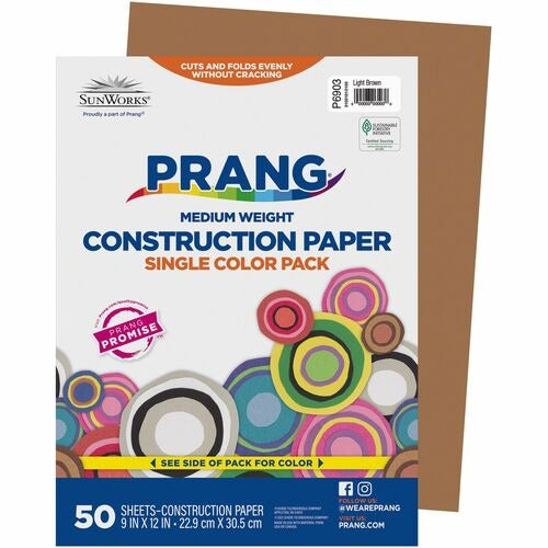 PACON Pacon PAC6903 Construction Paper 9x12 in Heavyweight 50 Pack
