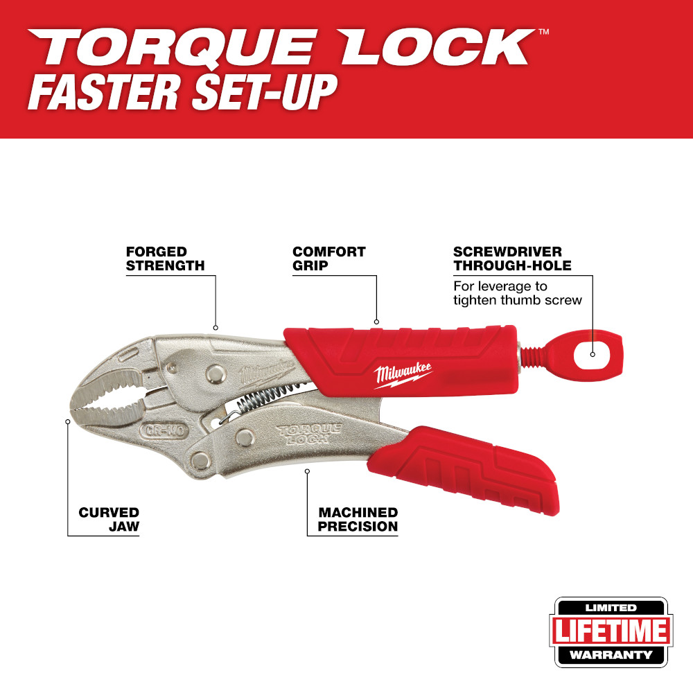 MILWAUKEE Milwaukee Elec Tool 48-22-3405 Curved Jaw Locking Pliers