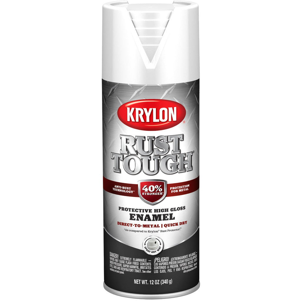 KRYLON Krylon K09201008 Rustproof Enamel Spray Paint White 12 Oz