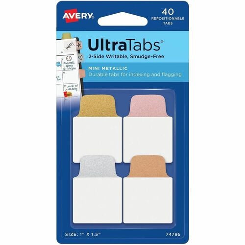 AVERY Avery AVE74785 Mini Ultra Tabs Metallic 40 Pack