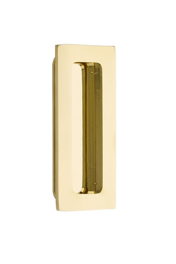 EMTEK Emtek 220304US3 Rectangular Flush Pull 4 in Polished Brass