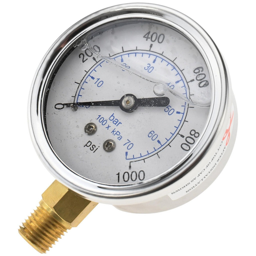 VALUE COLLECTION Value Collection 115AL25K01 Pressure Gauge 1000 Psi 2.5 in