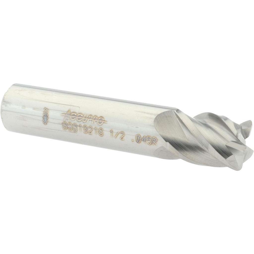 ACCUPRO Accupro 12182934 Corner Radius End Mill 1/2 in 4 Flute Carbide