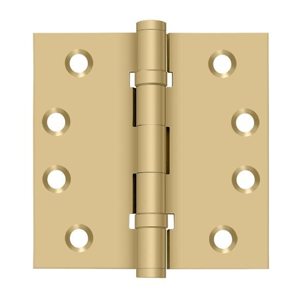 DELTANA Deltana DSB4B4 Square Hinge Ball Bearing Satin Brass