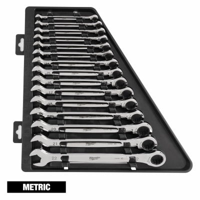 MILWAUKEE Milwaukee 48-22-9516 Metric Ratcheting Wrench Set 15pc