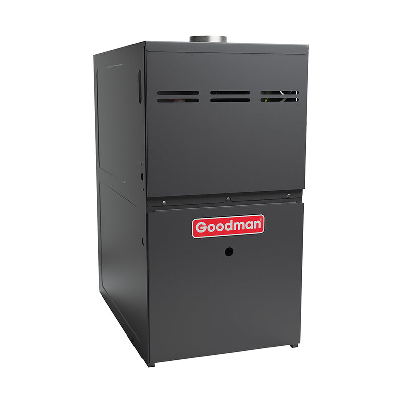 Goodman - 1.5 Ton Cooling - 60k BTU/Hr Heating - Air Conditioner + Multi Speed Furnace System - 14.5 SEER - 96% AFUE - Downflow