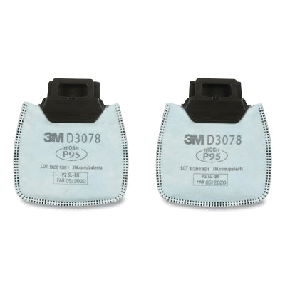 3M 7100213435 Secure Click HF-800 Series Cartridge/Filter P95/Nuisance Level OV/AG Relief White