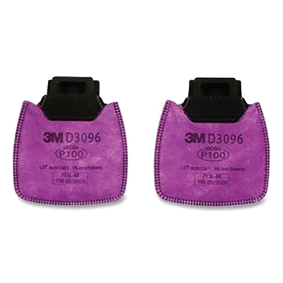 3M 7100213425 Secure Click HF-800 Series Cartridge/Filter Particulate Filter P100 with Nuisance Level AG Relief Magenta