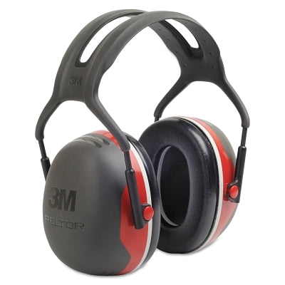 3M 7000104072 Peltor X Series Earmuff 28 dB NRR Black/Red Over the Head