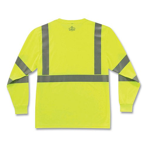 ERGODYNE Ergodyne 21705 Class 3 Hi-vis Long Sleeve Shirt Lime Xl
