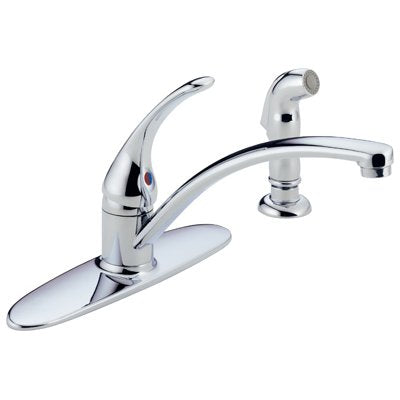 TRUE VALUE 10901LF Delta Foundations Series Kitchen Faucet With Spray, 1-Handle, Chrome