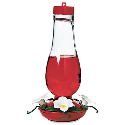 TRUE VALUE NA35233 Audubon Hummingbird Feeder, Hurricane Glass, 24-oz.