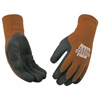 TRUE VALUE 1787-M Kinco Frost Breaker Work Gloves Thermal Latex Palm Brown Knit Medium