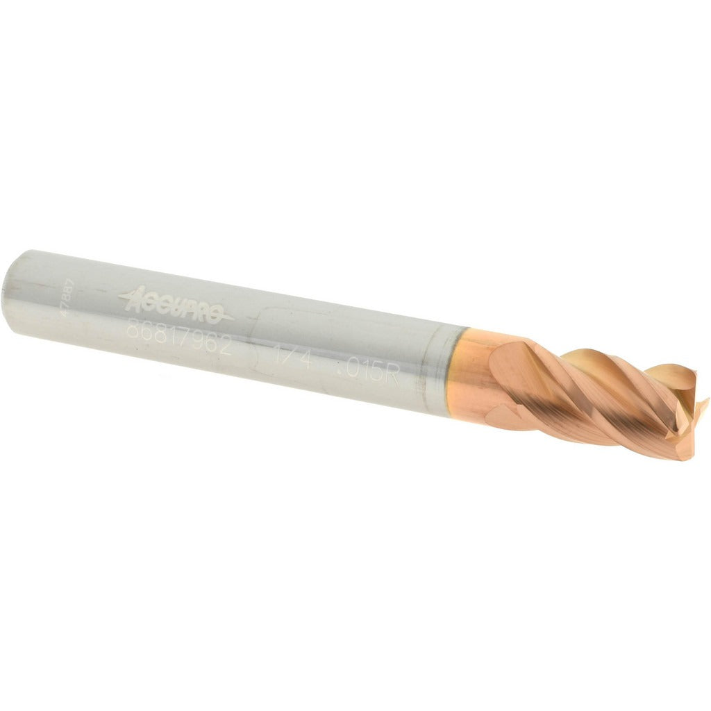 ACCUPRO Accupro 12182803 Corner Radius End Mill 1/4 in 4 Flute