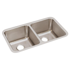 Elkay ELUH311810 Lustertone Classic Stainless Steel 30-3/4 x 18-1/2 Equal Double Bowl Undermount Sink