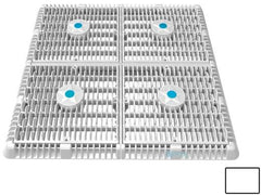 AquaStar WAV18WRNF101 Four 9 Square Wave Suction Outlet Covers Vented Riser Rings 18 Frame Retrofits White