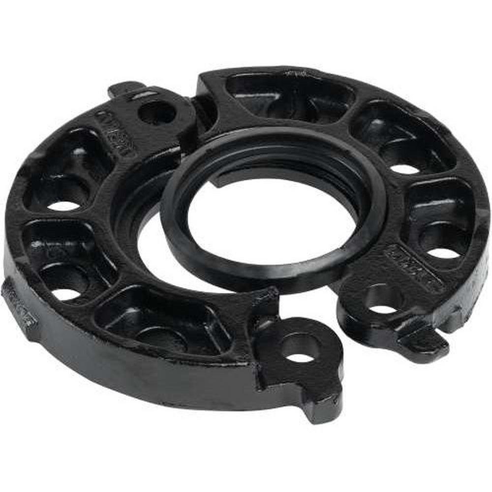 Victaulic L050743PE0 Style 743 5 in Grooved x Flanged Painted Ductile Iron Adapter with EPDM Gasket