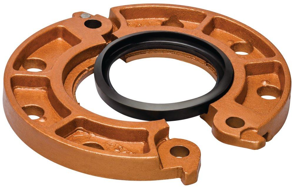 Victaulic L040641PP0 FireLock Style 641 4 In Grooved x Flanged Copper Adapter