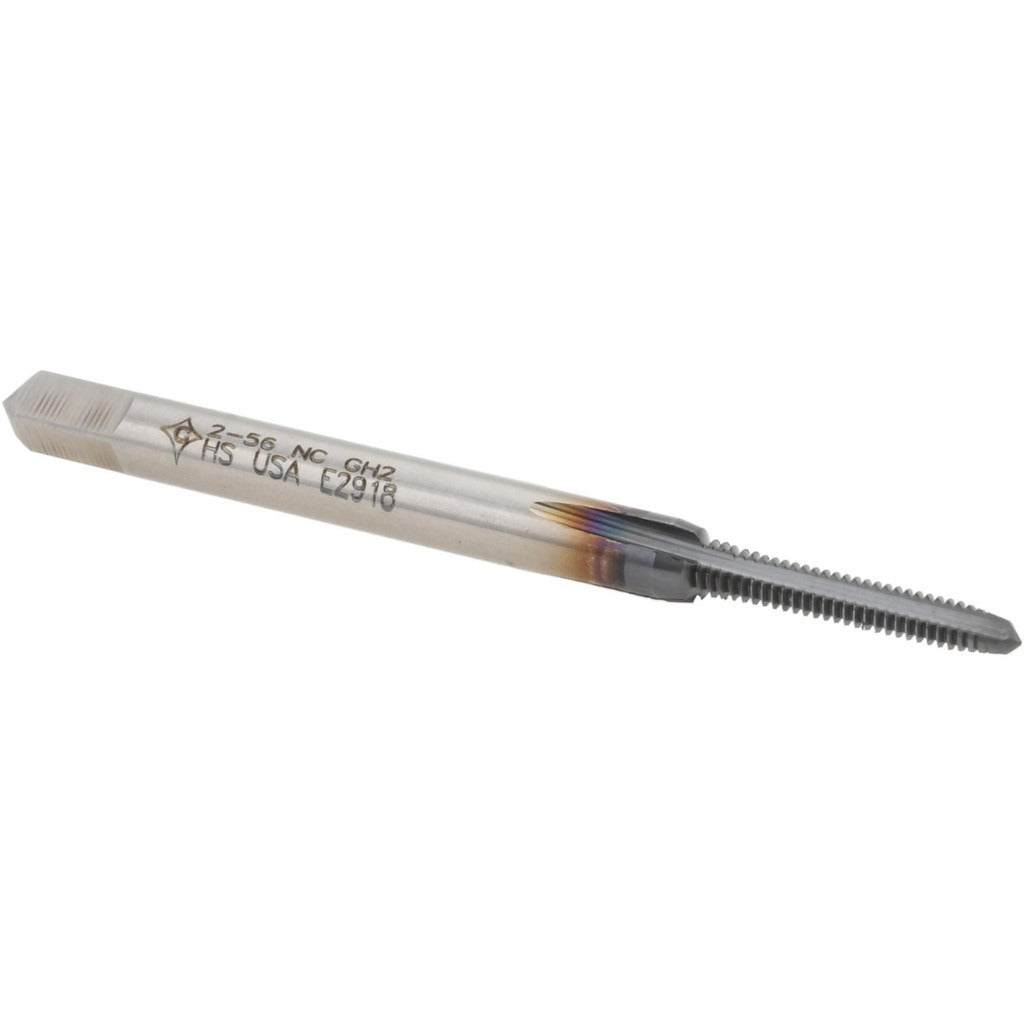CLEVELAND CONTROLS Cleveland C56050 Straight Flute Tap 2-56 Unc Hss Ticn