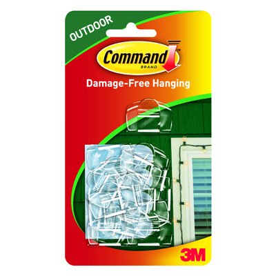 TRUE VALUE 17017CLR-AW Command Outdoor Light Clips Foam Strip Clear 16-Pk.