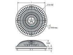 AquaStar 8MF102 AquaStar 8 Round MoFlow Suction Outlet Cover and Mud Frame | Black | 8MF102