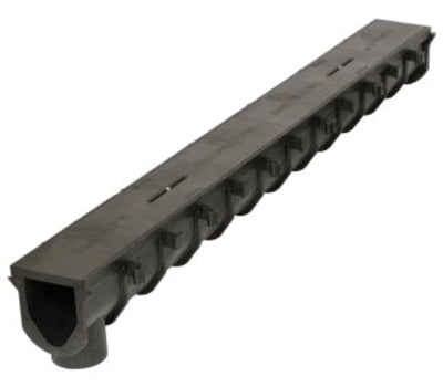 Sioux Chief 865-S2 HDPE Sloped Channel Section with Construction Cover 9.75 Inches 72 Inches