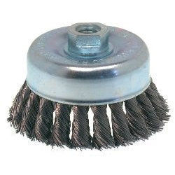 Osborn 99043 Knot Wire Cup Brush 6 Inch Diameter 0.020 Inch Steel Wire 5/8-11 Thread Arbor Hole