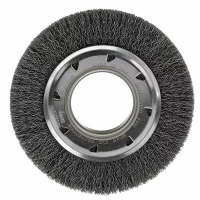 Osborn 99012 Crimped Wire Wheel Medium Face 6 inch OD x 0.008 inch Steel x 2 inch Arbor Hole