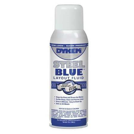 DYKEM 80000 ITW ProBrands Dykem Steel Blue Layout Fluid 16 oz Aerosol 12 Case