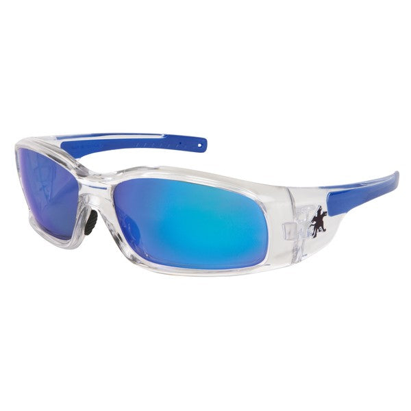 MCR Safety SR148B Swagger Blue Diamond Mirror Lens Safety Glasses UV Protection Polycarbonate Frame