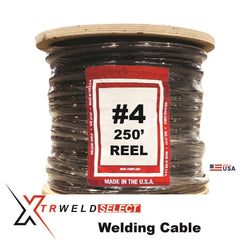 XTRweld FP1009 Cable Select Welding Cable 600V #4 AWG 250' for XTRWCSN4B250