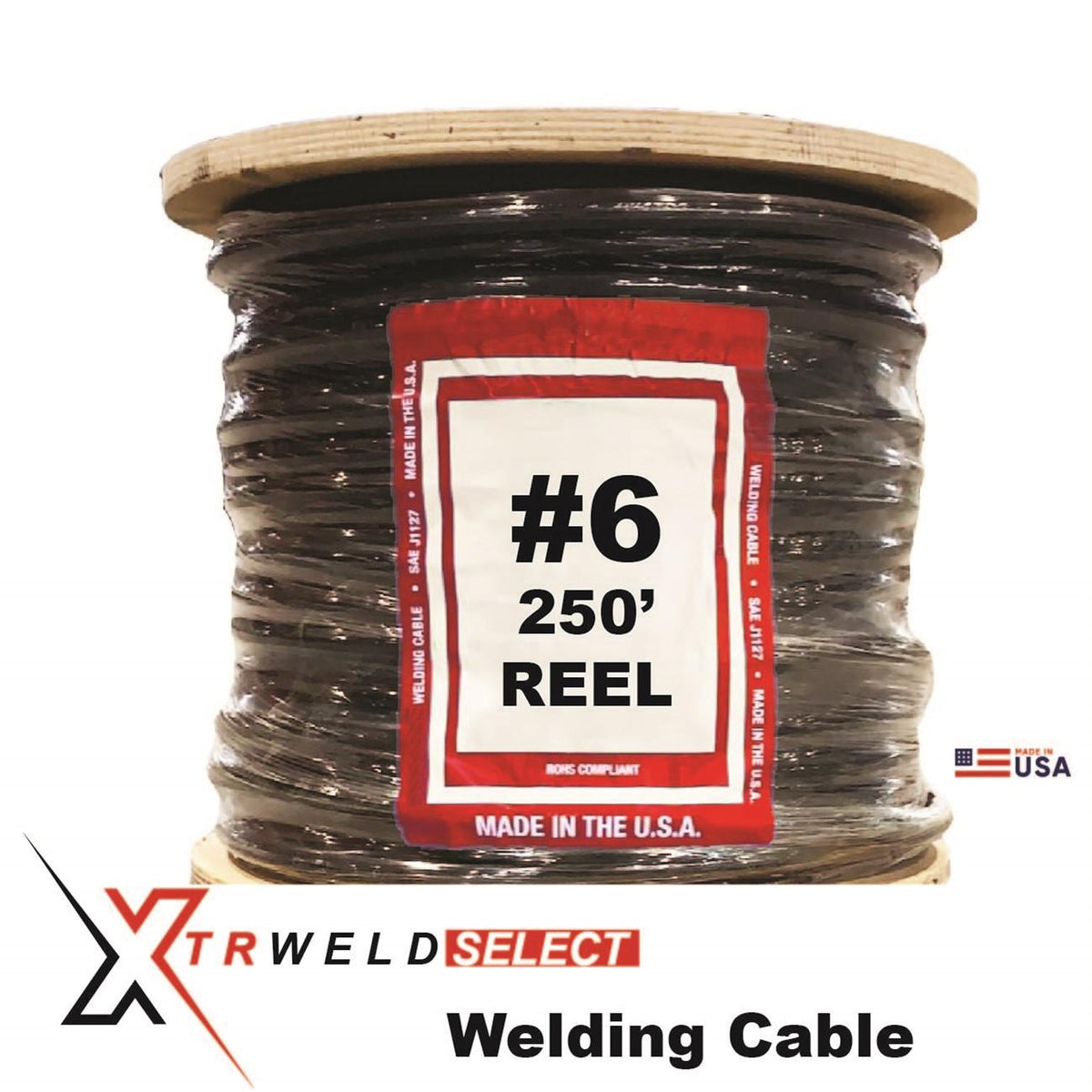 XTRweld FP1097 Cable Select 600V #6 AWG Welding Cable 250 feet WCSN6B-250