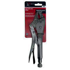 XTRweld TPLCJ10 Curved-Jaw Locking Pliers 10 Inch Steel Black Nickel Chrome