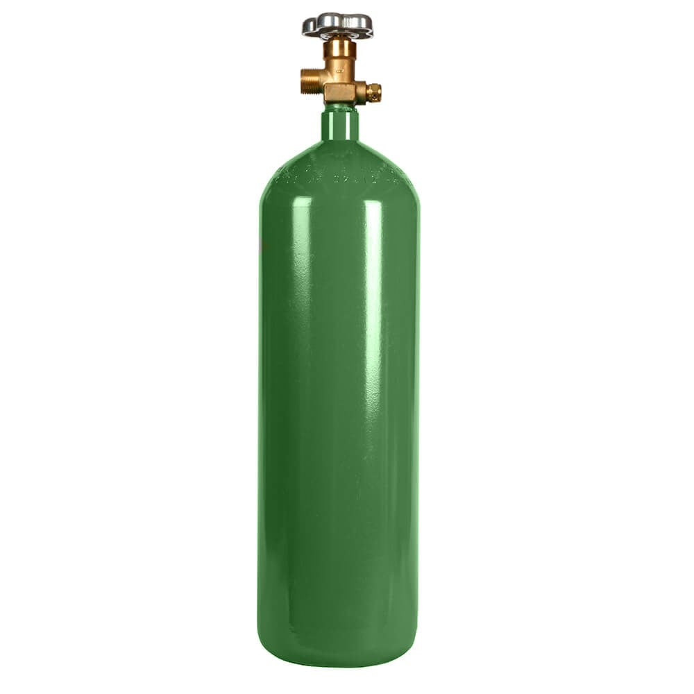 XTRweld XTRCYLISO54040 Gas Cylinder 40 Cubic Feet Oxygen CGA 540 Green CYLISO540-40