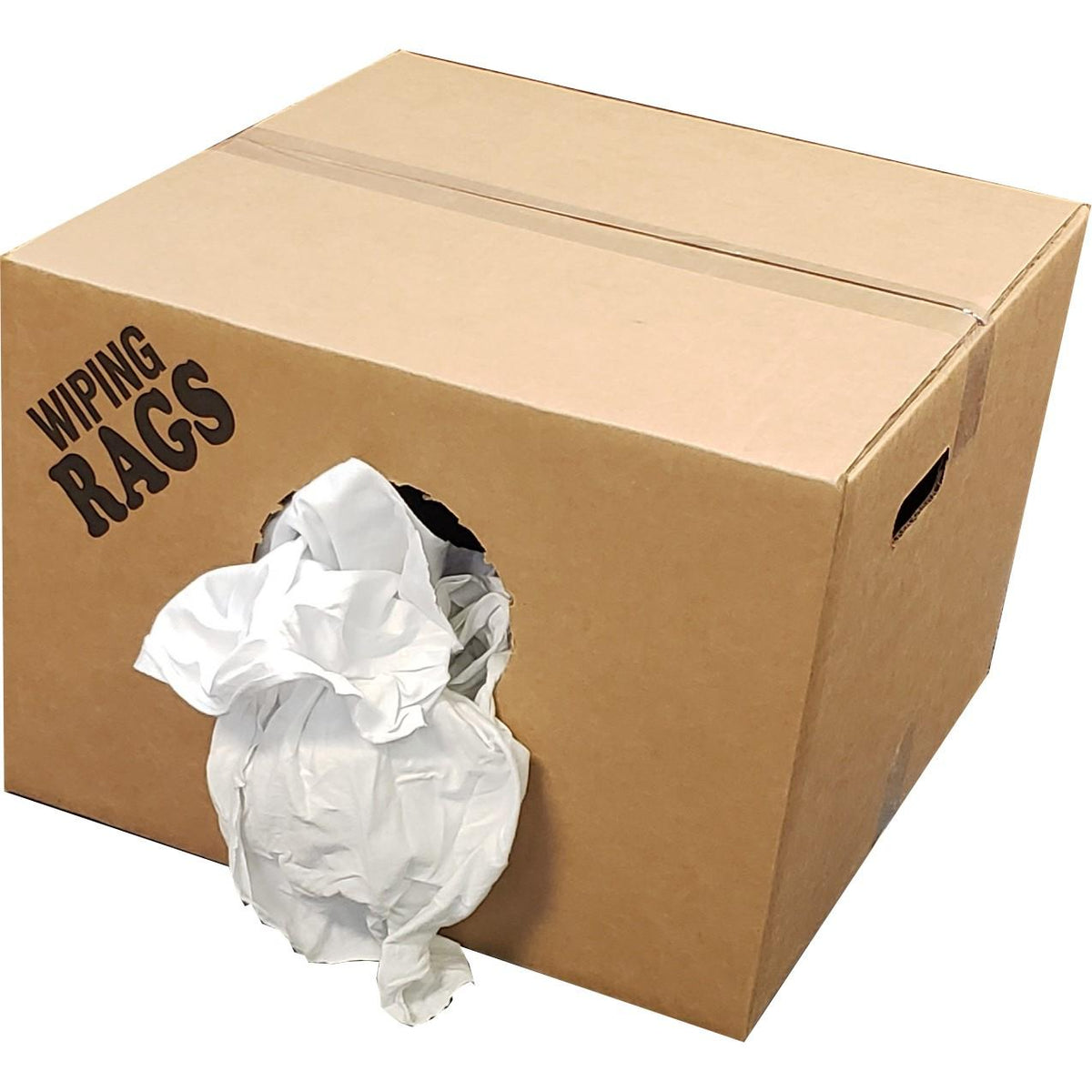 FyterTech WR5010W-25 Z-Rag Bulk Reclaimed White T-Shirt Rags 25 lbs Box NPSWR5010W25