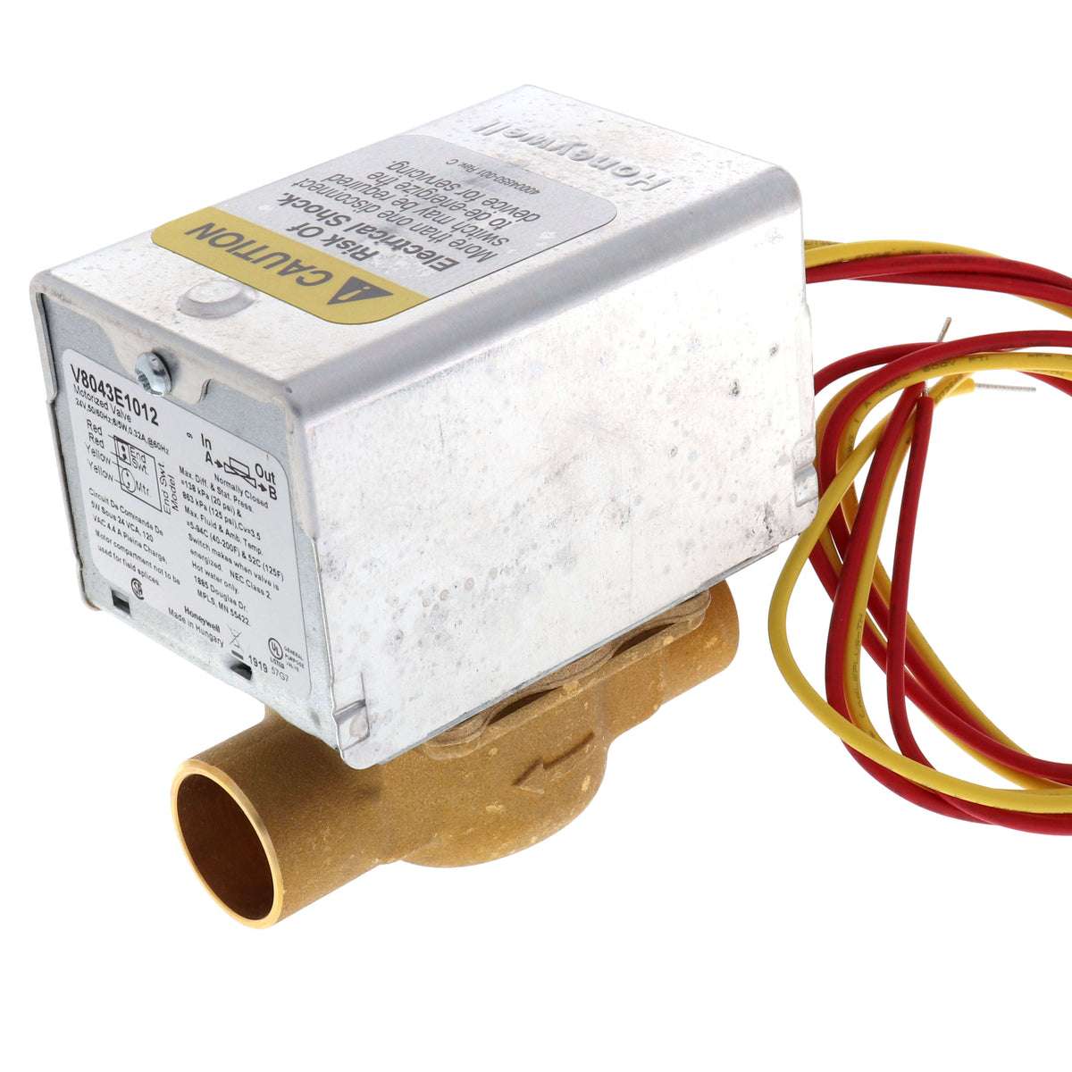 Resideo V8043E1012 Motorized Zone Valve 3/4 Inch Sweat Connection