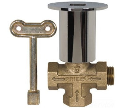 PRIER C-64CP 1/2 in. Female Brass Log Lighter 3-Way Valve