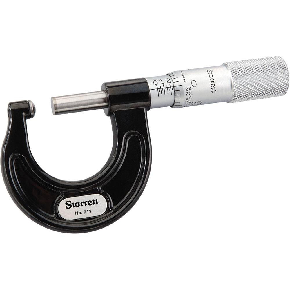 STARRETT Starrett 66428 Ball Anvil Micrometer 0 to 1 Inch