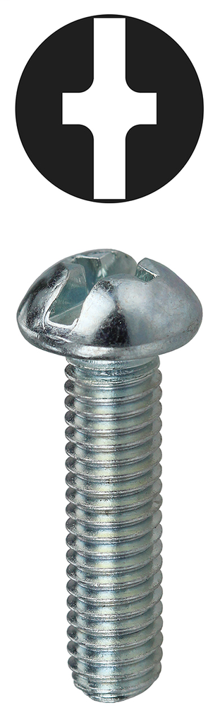 L.H. Dottie 632PS LH Dottie 6-32 Zinc Plated Steel Phillips/Slotted Round Head Machine Screw Kit