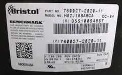 1-1/2 TON AC/HP "BENCHMARK" MODEL RECIPROCATING COMPRESSOR/W INTERNAL CRANKCASE HEATER 208-230/60/1 R-410A