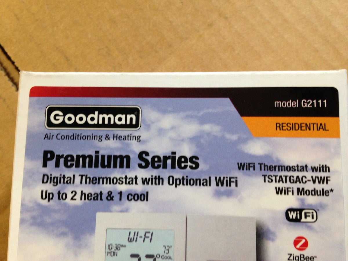 PREMIUM SERIES DIGITAL THERMOSTAT WITH OPTIONAL WiFi , 2 HEAT/1 COOL, 24VAC