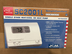 THERMOSTAT: SINGLE STAGE HEAT/COOL OR HEAT PUMP