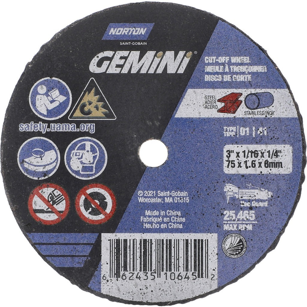 NORTON Norton 66243510645 Aluminum Oxide Cut-off Wheel 3 in