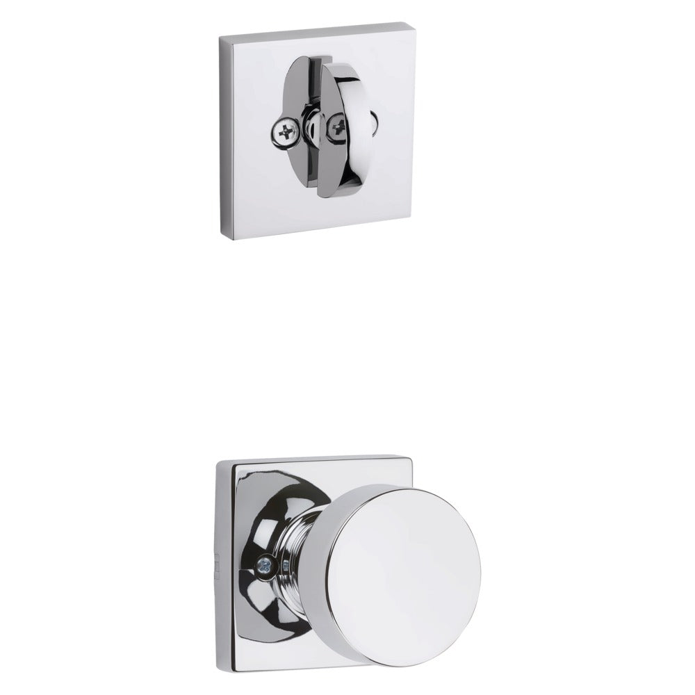 KWIKSET Kwikset 966PSKSQT-26.UNIV Pismo Knob Handleset Trim Chrome