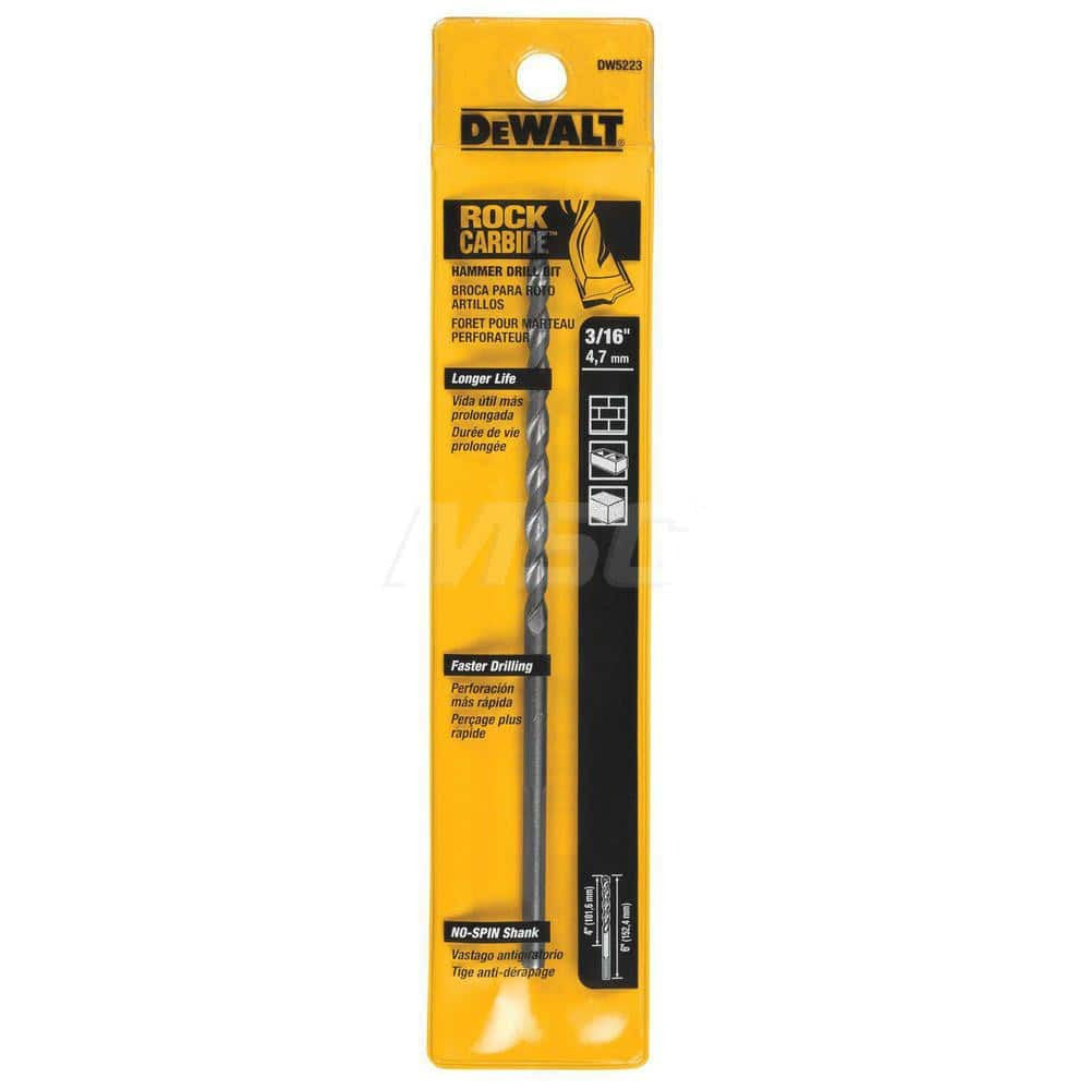 DEWALT Dewalt Accessories DW5223 Percussion Drill Bit 3/16x6 in
