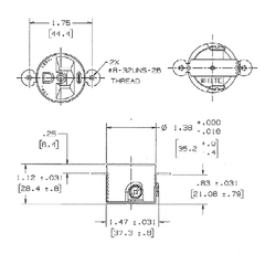 Hubbell HBL5258 Brown 15A 125V Single Panel-Mount Receptacle Heavy Duty Industrial Series