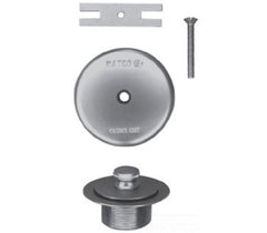 WATCO 58190-BN Stainless Steel Lift and Turn Bathtub Stopper with Bushing Trim Brushed Nickel